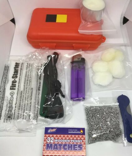 Emergency Fire Starter Kit For Survival, Camping, Emergencies, Hurricane