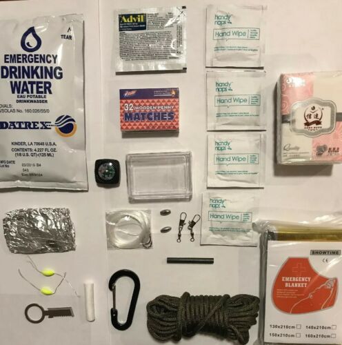 Emergency Survival Kit Essential Bug out Bag Zombie Hurricane Auto Disaster Kit